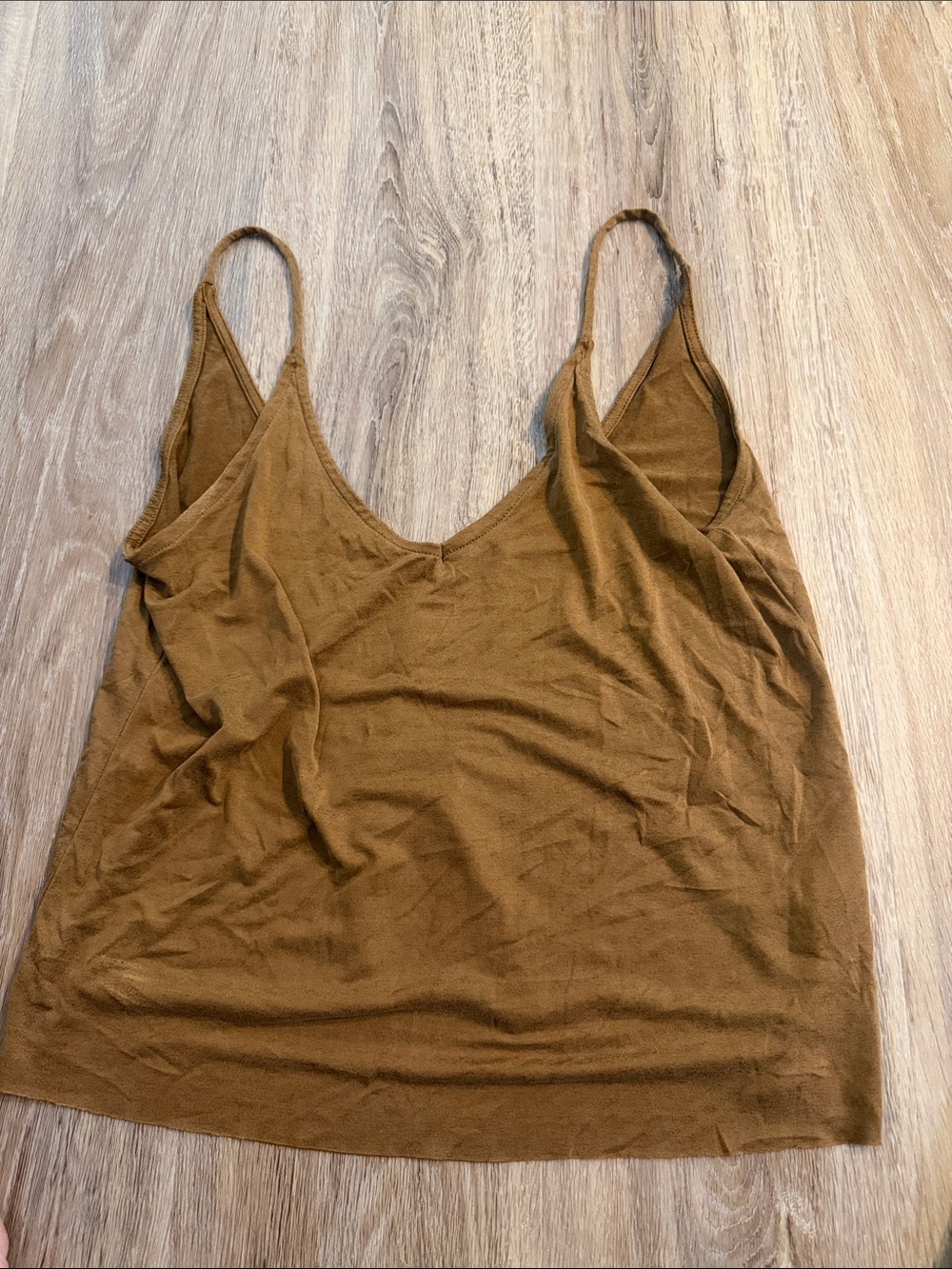 Me to We Brown Spaghetti Strap V-Neck Tank Top
